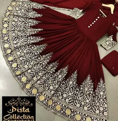 Maxi Border Full Heavy Embroidery With Four Side Border Emb Dupatta 3P